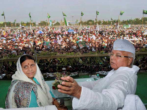 Lalu with wife