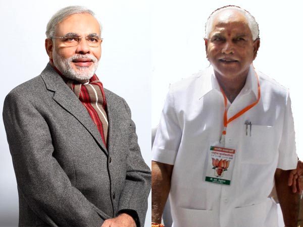 Narendra Modi and BS Yeddyurappa