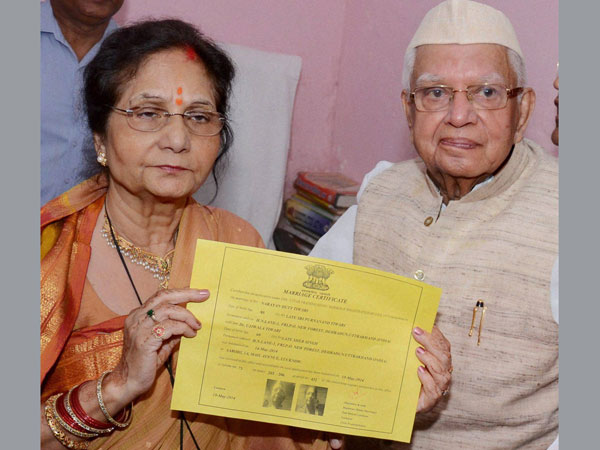 Tiwari registers marriage with Ujjawala Tiwari registers marriage with Ujjawala