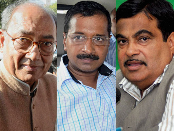 Digvijay, Kejriwal and Gadkari