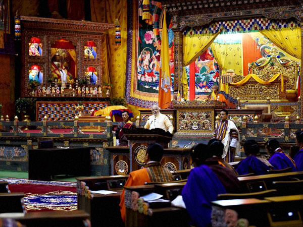 Modi addresses Bhutan Parliament