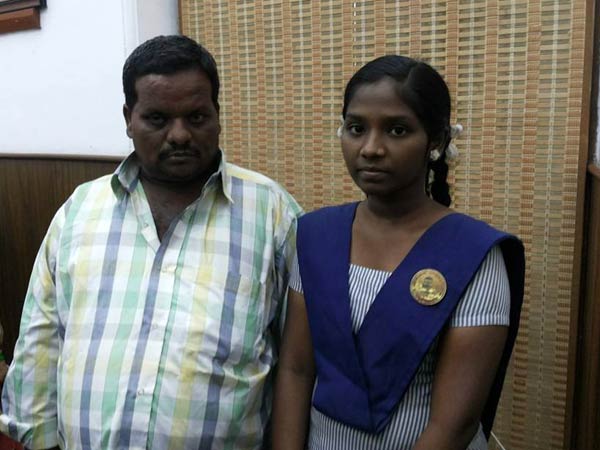 Chennai girl - Sowjanya with her father