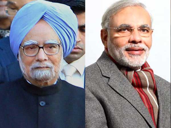 Manmohan Singh and Narendra Modi