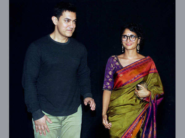Bollywood Actor Aamir Khan with his wife