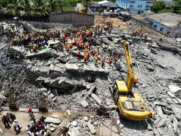 Building Collapse in Chennai. (PTI photo)