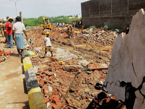 11 killed in wall collapse in Tamil Nadu