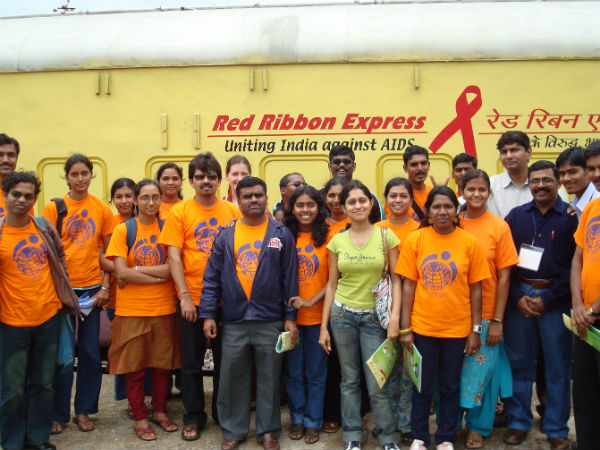 Red Ribbon Express is an AIDS/HIV awareness campaign train by the Indian Railways