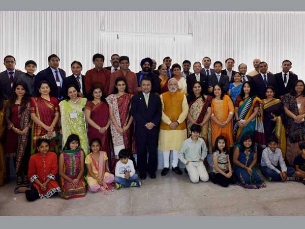 Prime Minister Narendra Modi poses for a group photograph