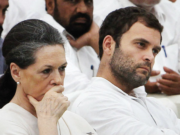 Congress president Sonia Gandhi with Rahul