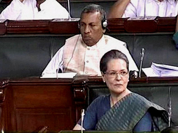 Sonia Gandhi in Parliament