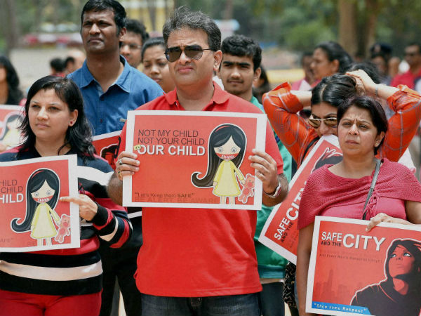  Protest against rape of six-year-old school girl in Bangalore