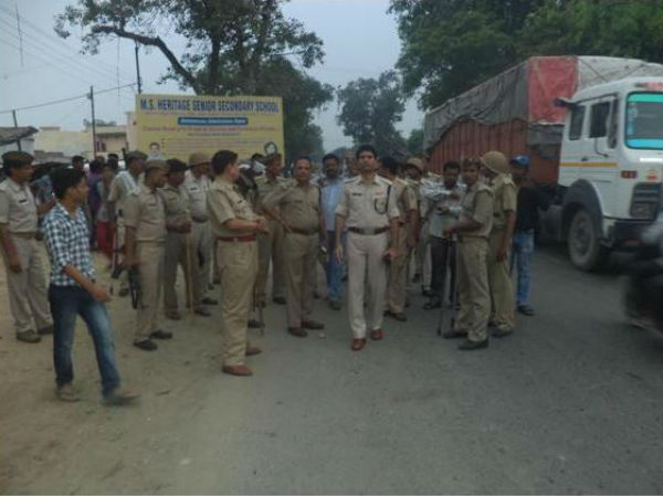 Police presence increased near the village where the incident took place in UP. 