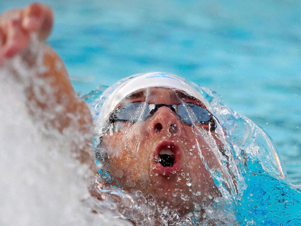 Phelps settles for second place