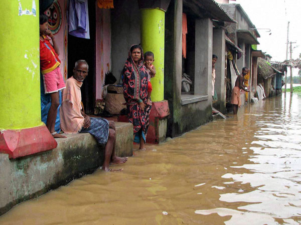 River water floods village in Sundarbans