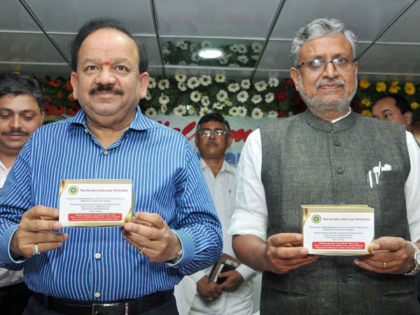 Union Health Minister Harsh Vardhan with senior BJP leader Sushil Kumar Modi