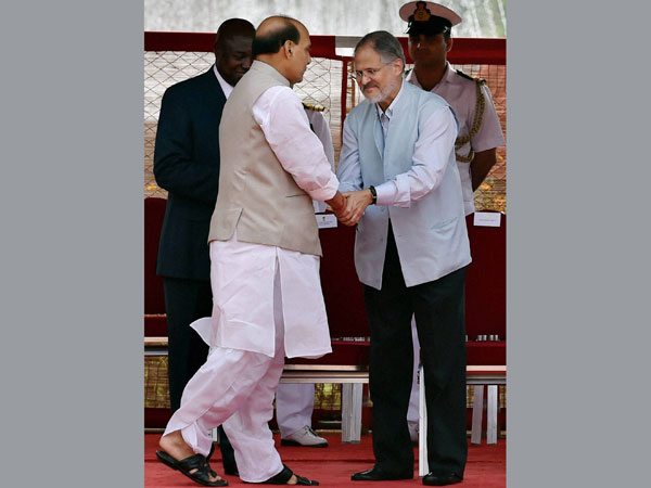 Home Minister Rajnath Singh and LG Delhi Nazeeb Jung