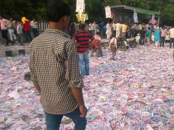 The polling for the student unions of Delhi University