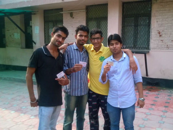 The polling for the student unions of Delhi University