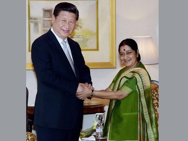 Sushma Swaraj meets Xi Jinping