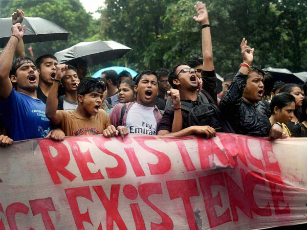 jadavpur university, kolkata, west bengal, protest, rally, trinamool congress