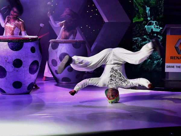 Artists perform during the launch of Renault Duster AWD