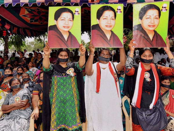 AIADMK supporters protest