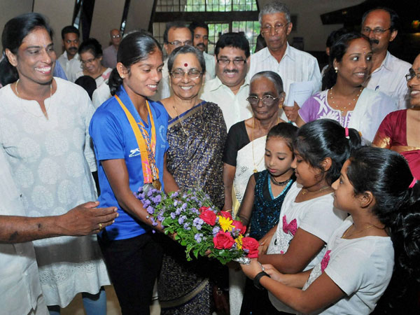 Tintu Luka, who won a gold and a silver medal
