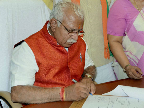Haryana's new CM ML Khattar.