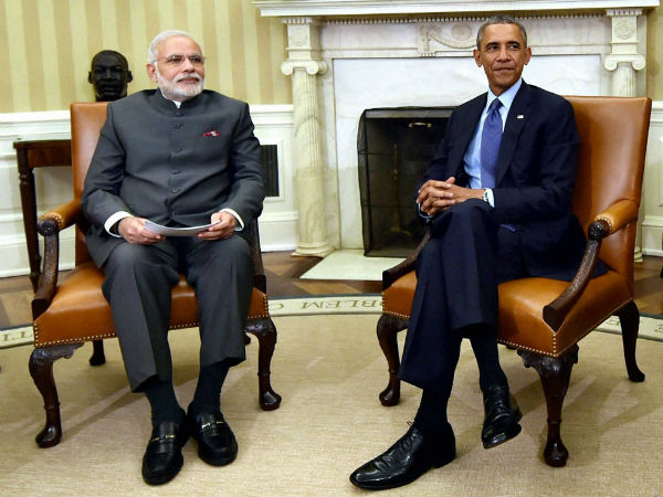 PM Modi with US President Barack Obama during his US visit.