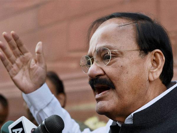 M Venkaiah Naidu speaks to the media