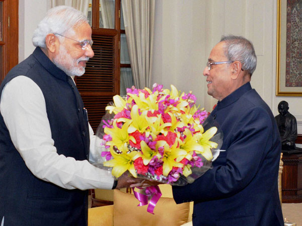 PM Modi greets President Pranab Mukherjee