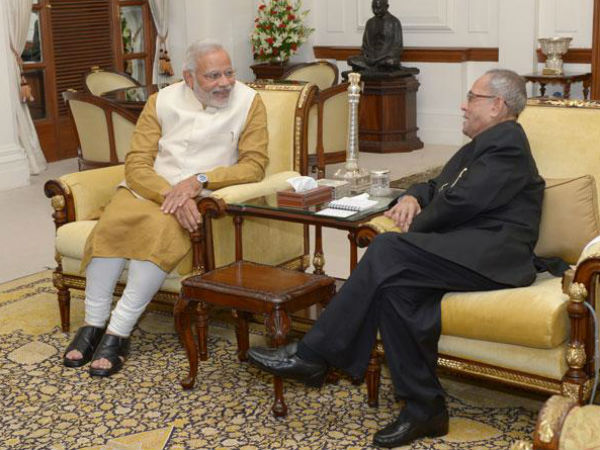 PM Modi with President Pranab PM Modi with President Pranab
