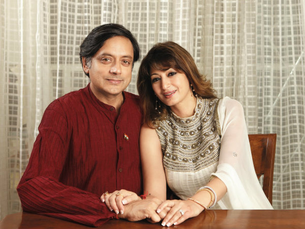 Sunanda Pushkar with Tharoor Sunanda Pushkar with Tharoor