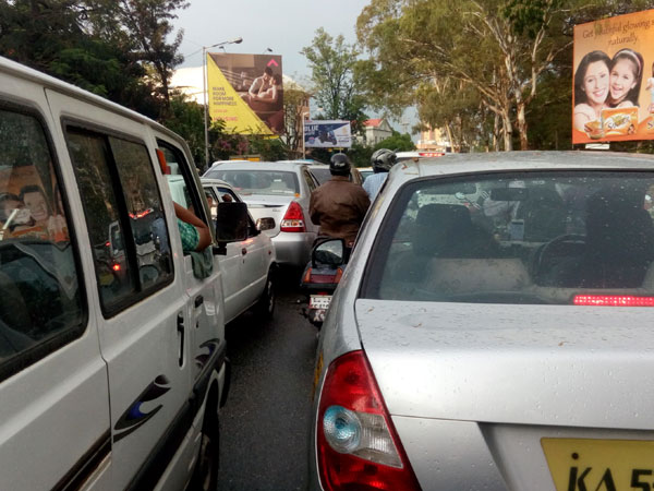 Traffic movement disrupted