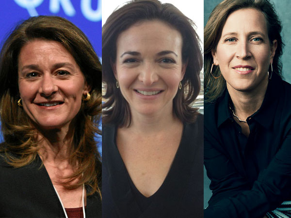 Melinda Gates, Sheryl Sandberg and Susan Wojcicki