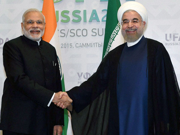 Prime Minister Narendra Modi with Iranian President Hassan Rouhani during their meeting in UFA, Russia Prime Minister Narendra Modi with Iranian President Hassan Rouhani during their meeting in UFA, Russia