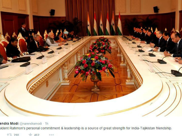 PM Modi meets Tajikistan leaders