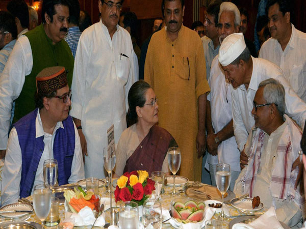 Sonia Gandhi with guests