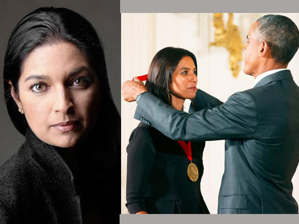 President Barack Obama presented the 2014 National Medals of Arts and Humanities to Pulitzer Prize winning Indian-American author Jhumpa Lahiri President Barack Obama presented the 2014 National Medals of Arts and Humanities to Pulitzer Prize winning Indian-American author Jhumpa Lahiri