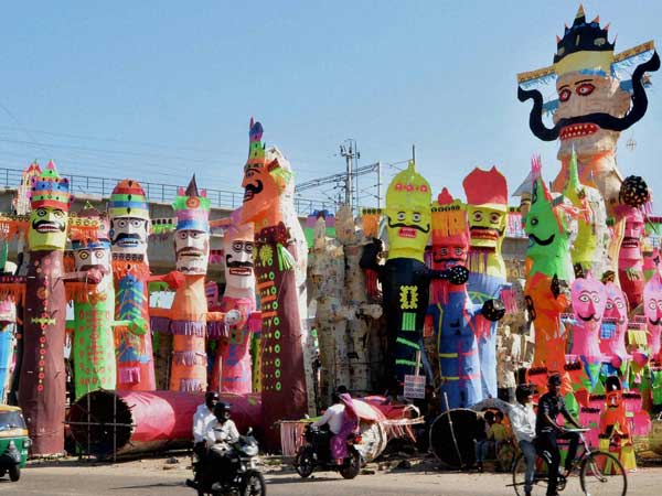 Ravana lands in police custody for want of permission to burn. Ravana lands in police custody for want of permission to burn.