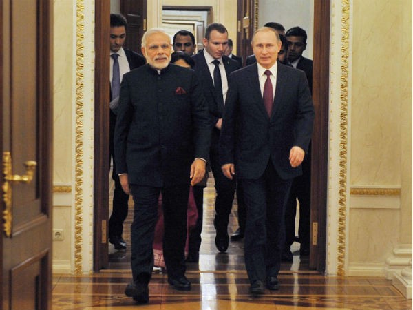 PM Modi with President Putin in Moscow