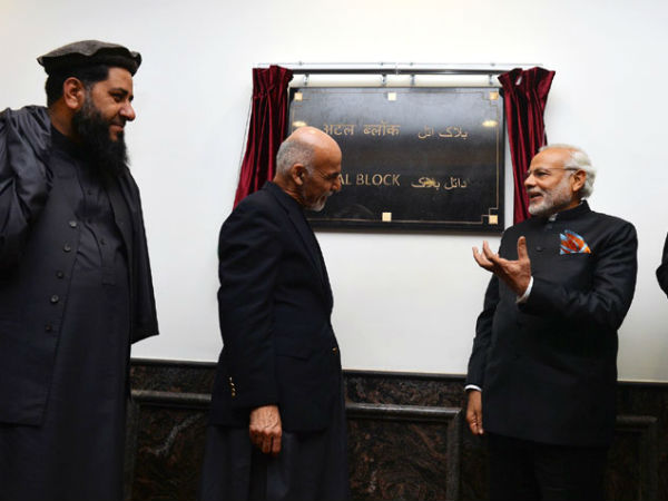 PM Modi, President Ghani at unveiling of Atal Block in Kabul