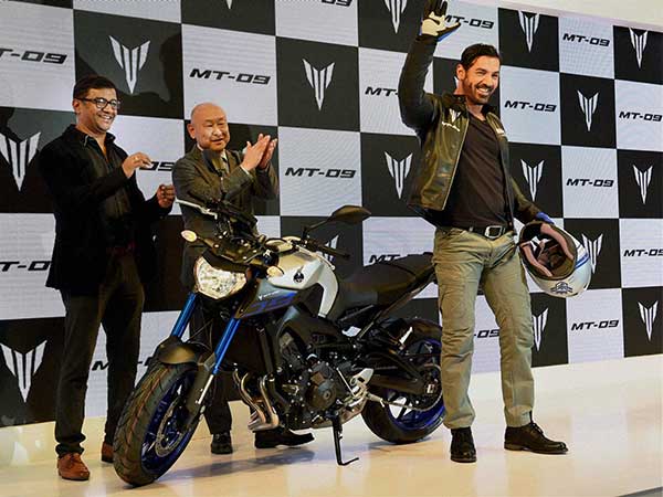 John Abraham at the launch of new Yamaha motorbike