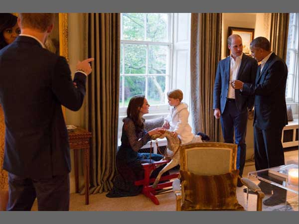 Kate Middleton and Prince George share a moment Kate Middleton and Prince George share a moment
