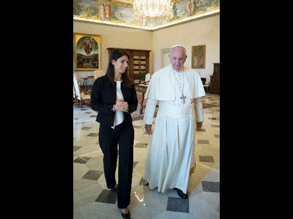 the mayor of rome with pope the mayor of rome with pope