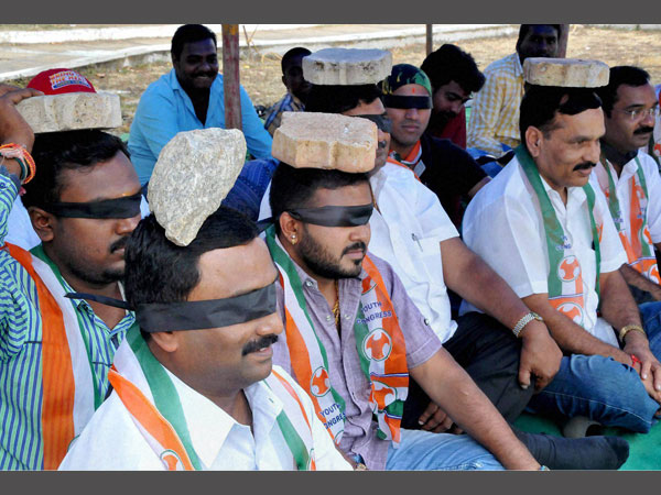 Sitting in protest