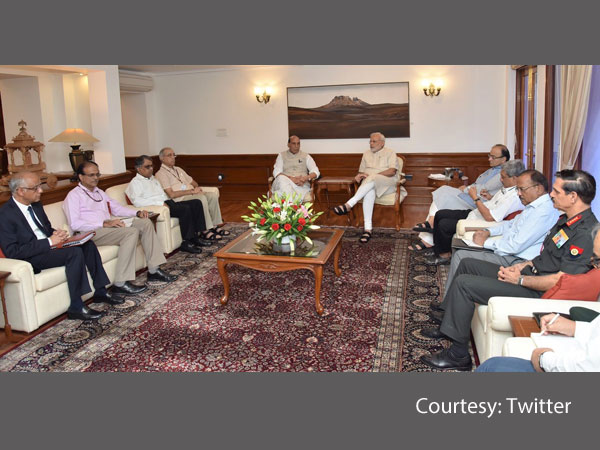 PM Narendra Modi chairs a high level meeting. PM Narendra Modi chairs a high level meeting.
