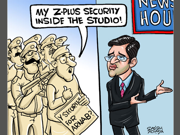 Who needs security- Arnab or the panelists on his show? Who needs security- Arnab or the panelists on his show?