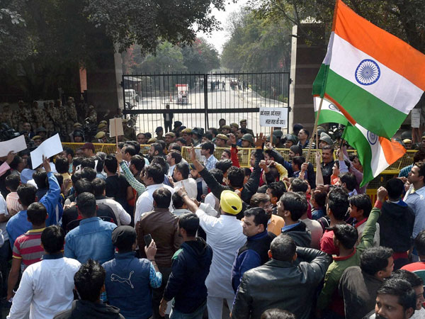 The protest