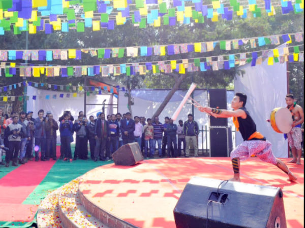 Artists perform from various states: